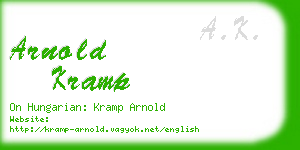 arnold kramp business card